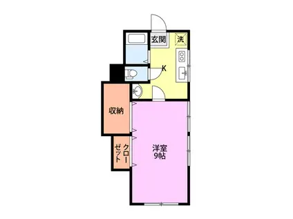 アリス吉田第三(1K/1階)の間取り写真