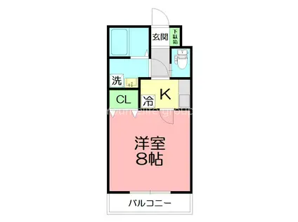 リュイール桜台(1K/2階)の間取り写真