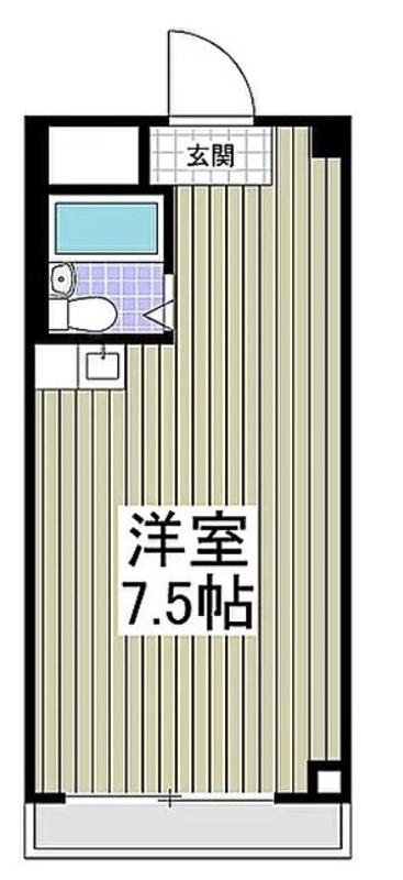 ラベ梅園(ワンルーム/2階)の間取り写真