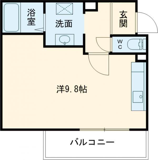 PREMIERE V(1K/1階)の間取り写真