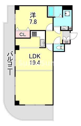御影ロジュマン(1LDK/2階)の間取り写真