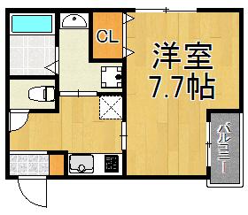 NS VILLAGE西宮戎(1K/2階)の間取り写真