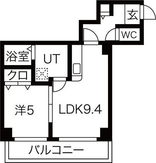 FLEUVE福住(1LDK/3階)の間取り写真