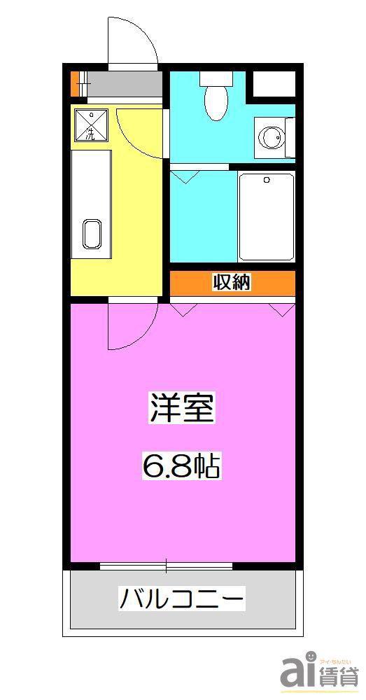 メゾン所沢寿町(1K/3階)の間取り写真