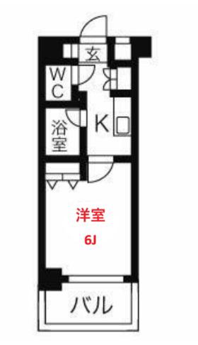 DUO・CREA西五反田A棟(1K/3階)の間取り写真