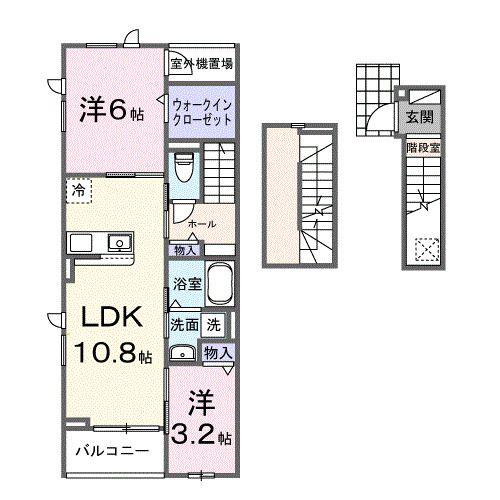 ネーベン パーク 7182(2LDK/3階)の間取り写真