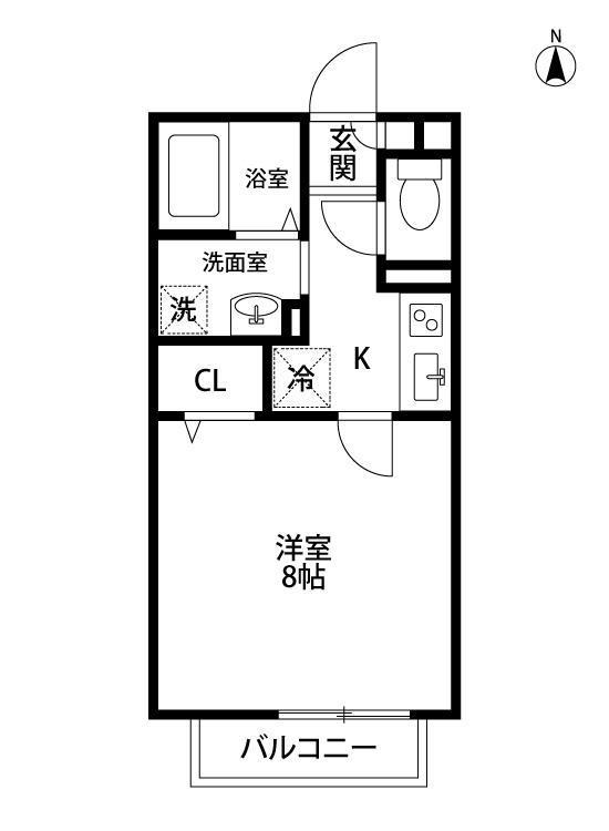 パセオ龍光(1K/1階)の間取り写真