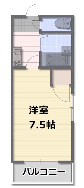 MINIERAII(1K/1階)の間取り写真
