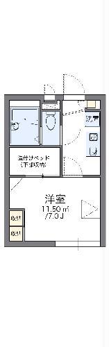 レオパレスコスモ(1K/1階)の間取り写真