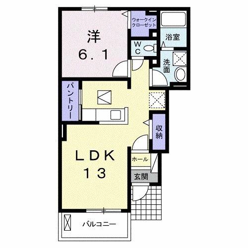 コリーヌ サンヨー(1LDK/1階)の間取り写真