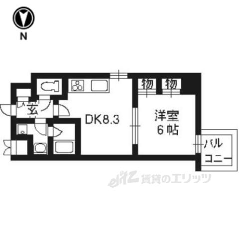 プラネシア星の子四条西洞院(1DK/10階)の間取り写真