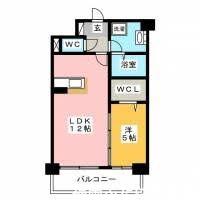 MONT LIVRE 東比恵(1LDK/7階)の間取り写真