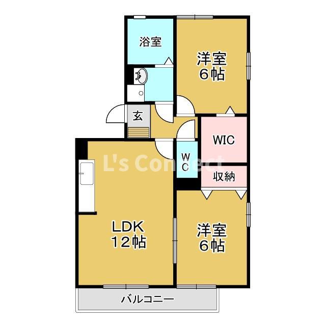 Q.FRONT(2LDK/2階)の間取り写真