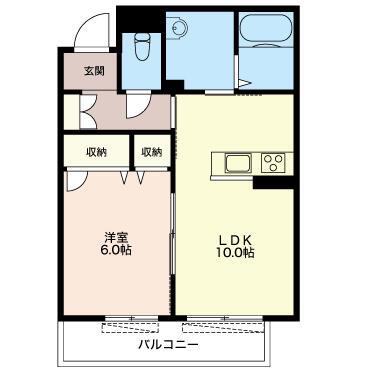 リリープランドールI(1LDK/1階)の間取り写真