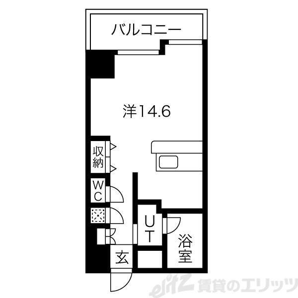 セレニテ梅田北PREMIUM(ワンルーム/7階)の間取り写真