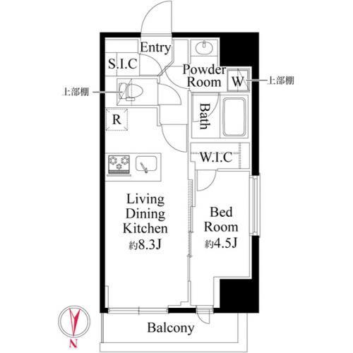 CLK南千住(1LDK/7階)の間取り写真