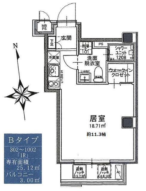 クレアツィオーネ浜松町(1K/10階)の間取り写真