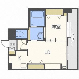 ピュア東彩館II(1LDK/8階)の間取り写真