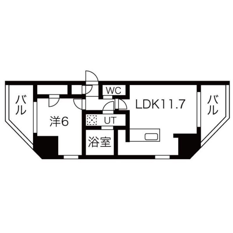 シーズンフラッツ蔵前清澄通(1LDK/4階)の間取り写真