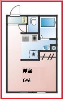 ベース上中里(ワンルーム/2階)の間取り写真