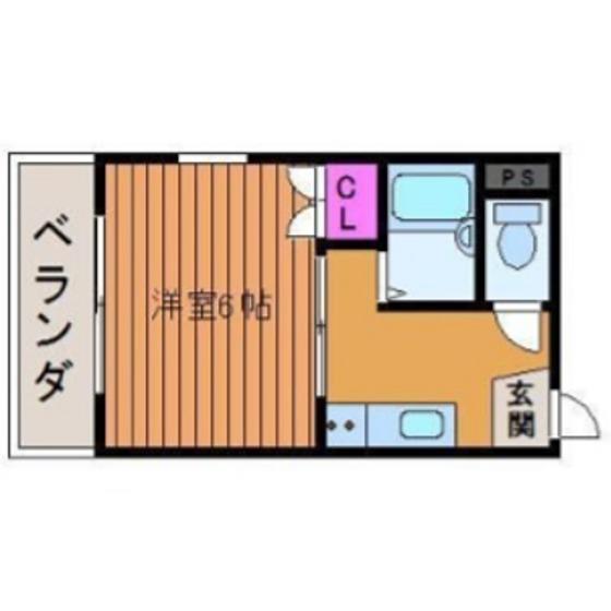 ライブコープ津島(1K/1階)の間取り写真