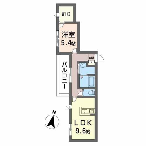 イマージュ(1LDK/2階)の間取り写真