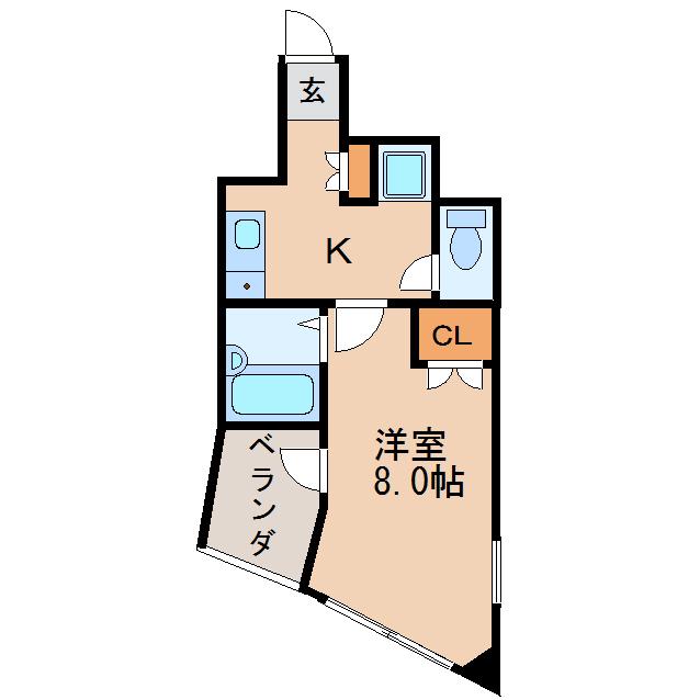ベストビル(1K/5階)の間取り写真