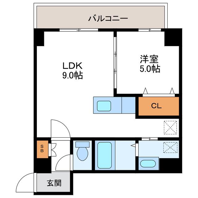 KレジデンスN23(1LDK/10階)の間取り写真