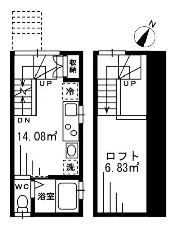 クラソ早稲田(ワンルーム/2階)の間取り写真