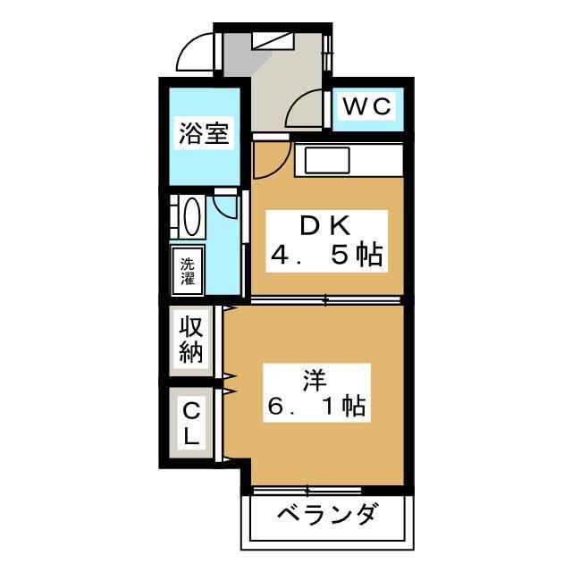 アブニール武藤(1DK/1階)の間取り写真
