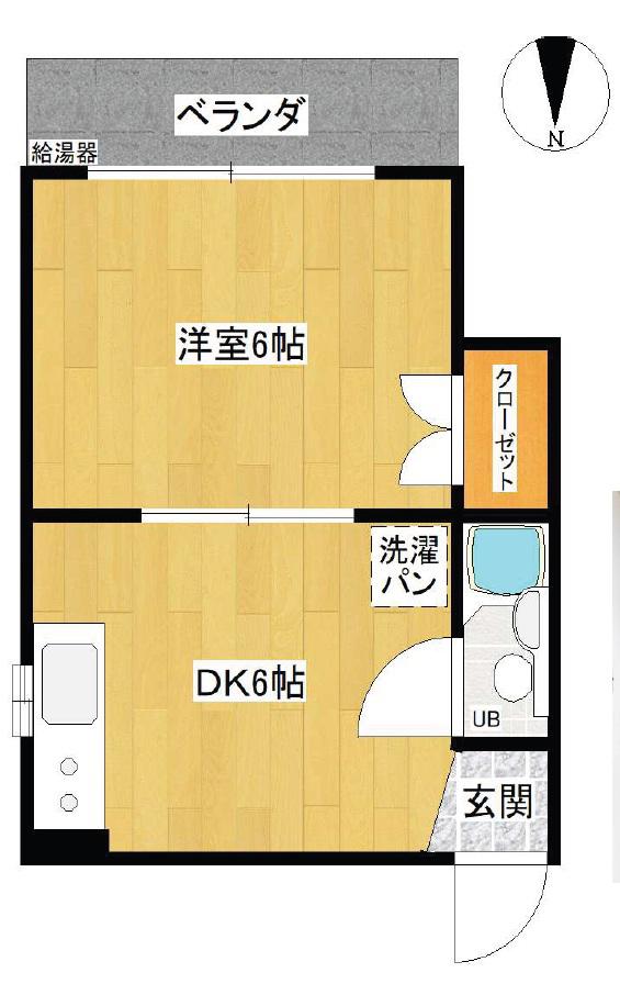 EXIT13(1DK/3階)の間取り写真