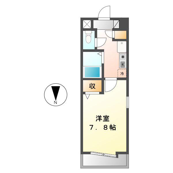 タウンコート(1K/2階)の間取り写真