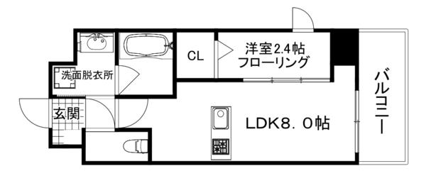 DAISY・CALDO デイジーカルド(1LDK/2階)の間取り写真