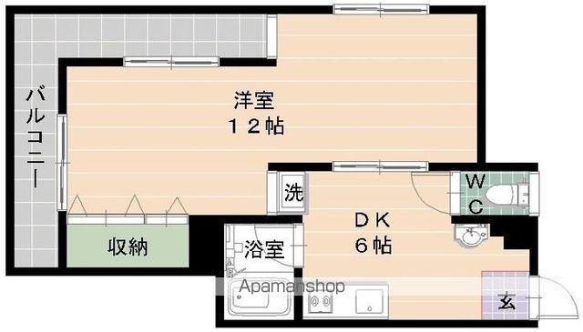 フリーライフ西新(1LDK/3階)の間取り写真