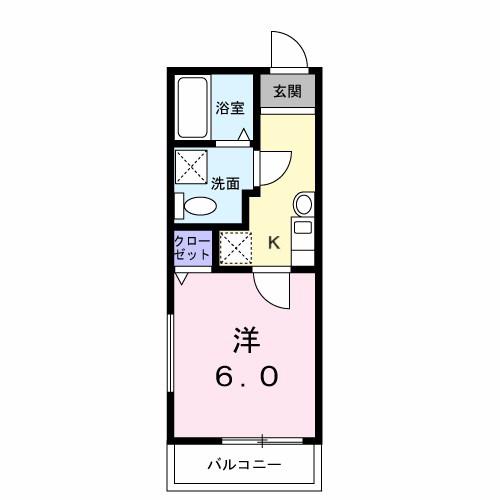 F.GRACE豊中南(1K/2階)の間取り写真