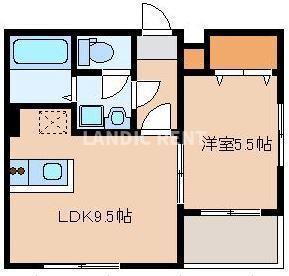 博多小町II(1LDK/3階)の間取り写真