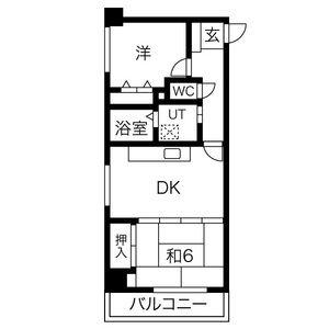 宝マンション大須(2DK/2階)の間取り写真
