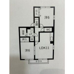 ガーデンムジュー(2LDK/2階)の間取り写真
