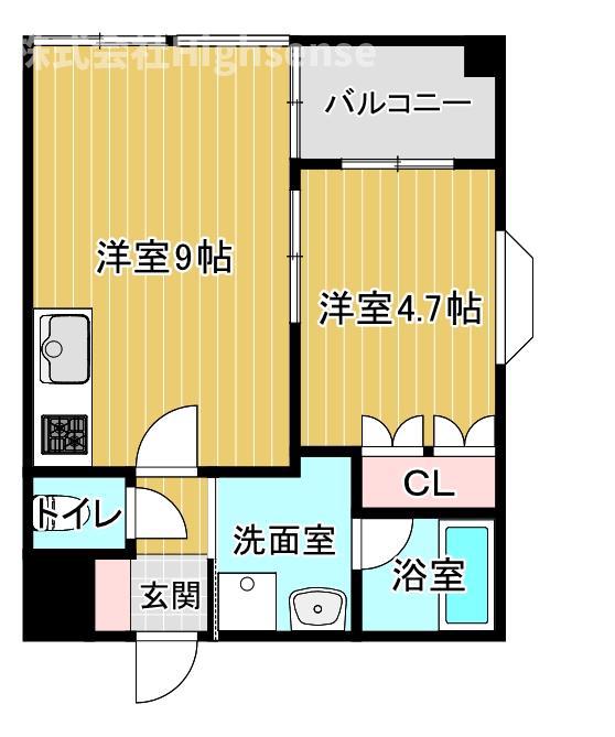 リヴクレール鴫野(1LDK/7階)の間取り写真