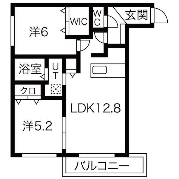 PARK VILLAGE SAPPORO(2LDK/1階)の間取り写真