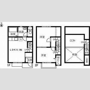 ZAZ GARDEN VILLAGE D棟(2LDK/1階)の間取り写真