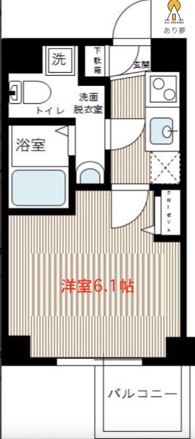 HYS YOKOHAMA LIGARE(1K/6階)の間取り写真