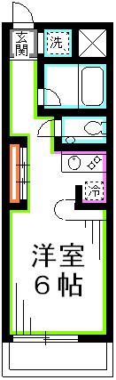 井の頭グリーンハイム(ワンルーム/3階)の間取り写真