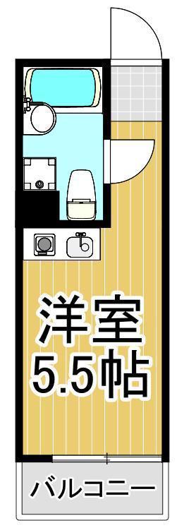 ハーモニー西亀有(ワンルーム/3階)の間取り写真