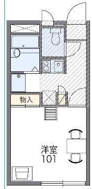 レオパレスTAKAHASHI(1K/1階)の間取り写真