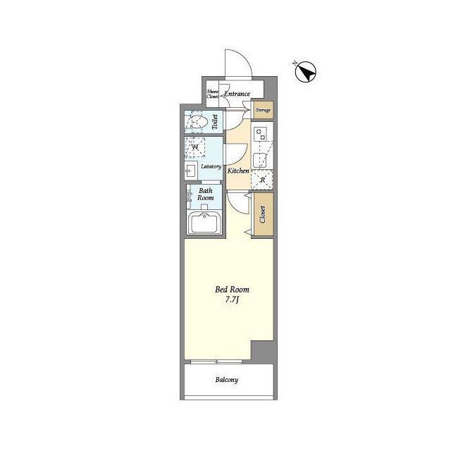 LIME RESIDENCE KAMATA イースト(1K/3階)の間取り写真