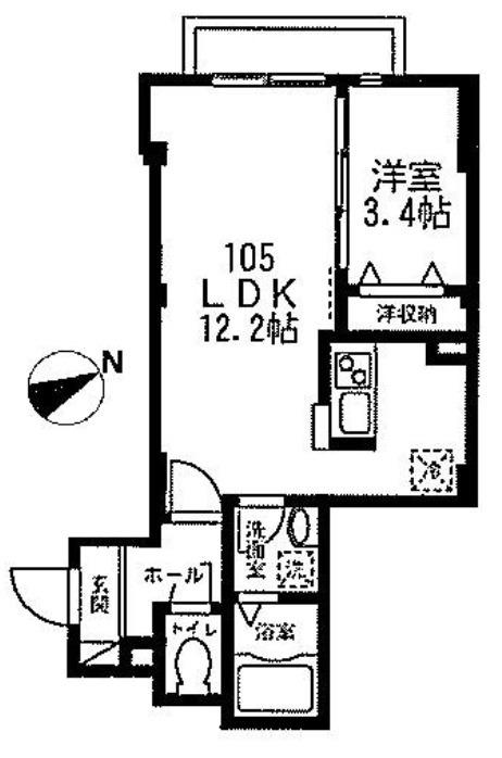 ドヌール長崎(1LDK/1階)の間取り写真