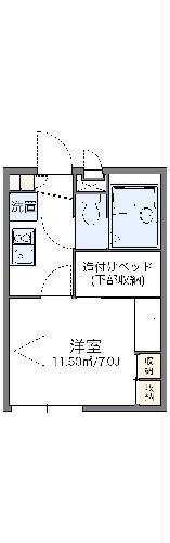 レオパレス山坂(1K/1階)の間取り写真