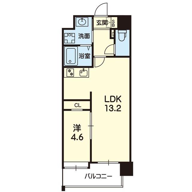 MON REVE菊陽(1LDK/8階)の間取り写真