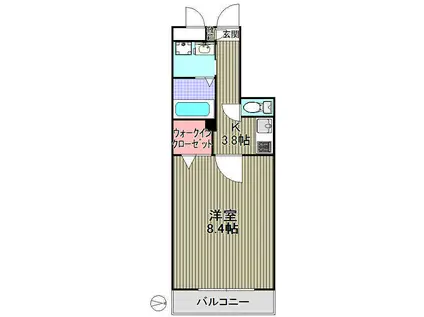 クライス(1K/3階)の間取り写真